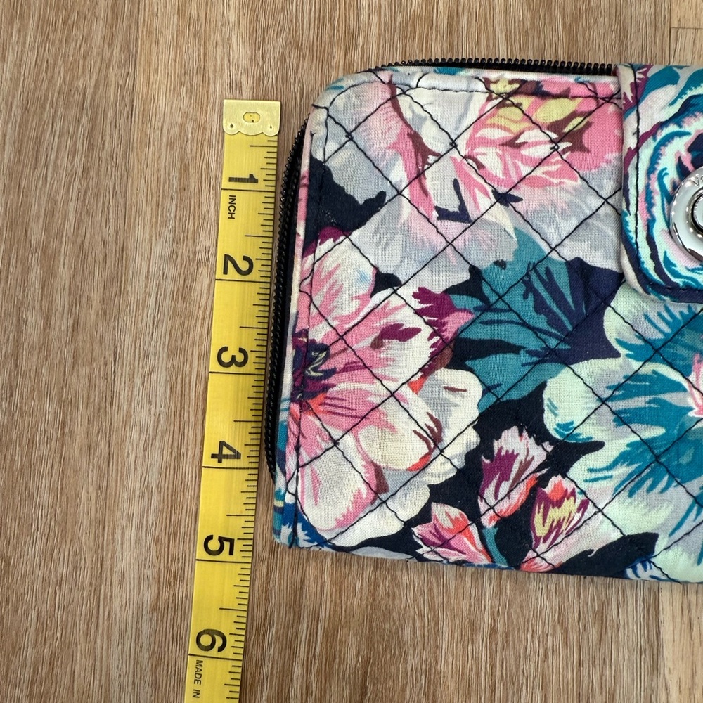 Vera Bradley Floral Quilted Wallet - Pink, Blue, Green - Picture 7 of 7